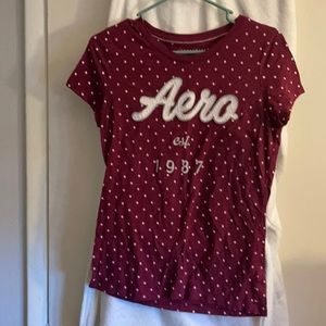 Maroon Aeropostale tee size large